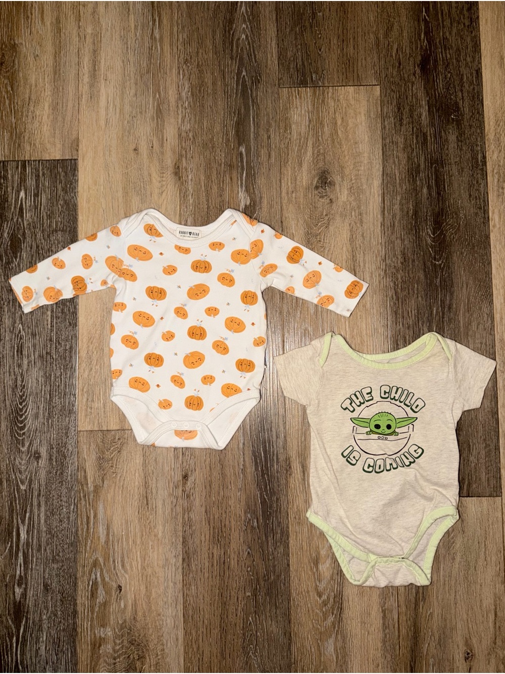Baby Boy 6-9 Months Star Wars/Rabbit + Bear Onesie Bundle